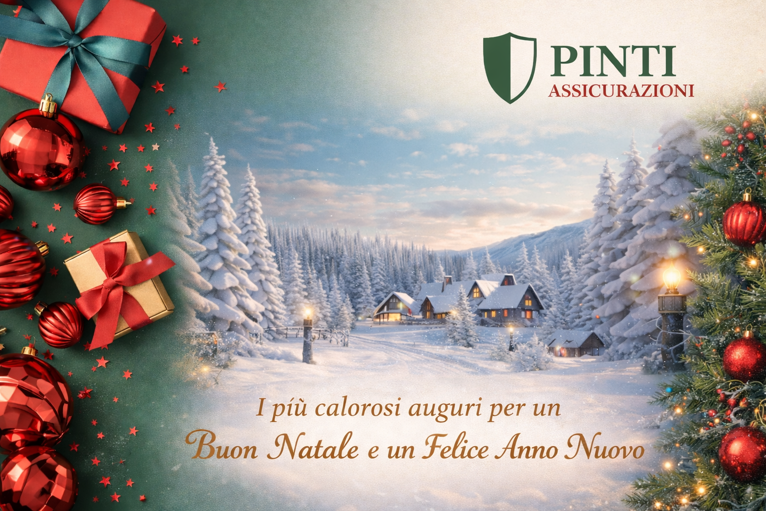 I più calorosi auguri di Buon Natale e di un Felice Anno Nuovo.